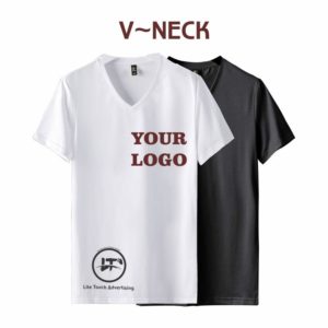 Printed & Branded V~Neck T. Shirts